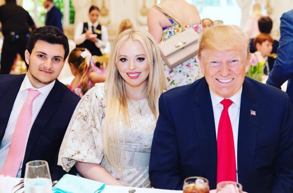 L-R Michael boulos, Tiffany Trump and Donald Trump