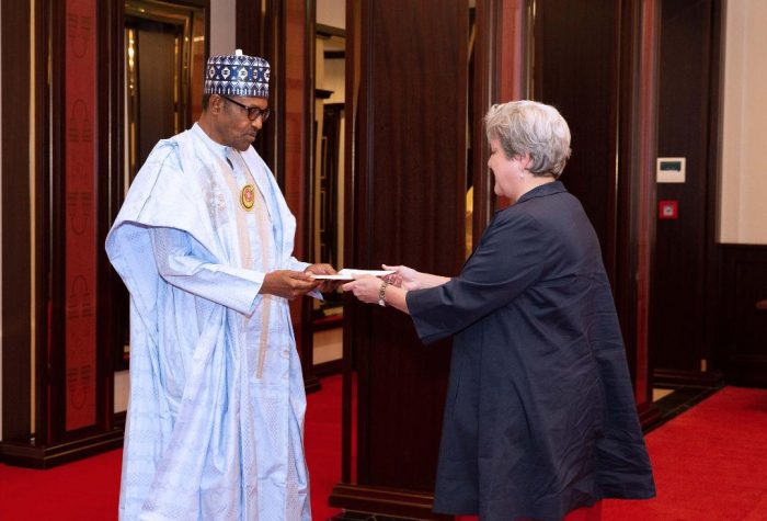 Buhari receives letters of credence from US ambassador Ms Mary Beth Leonard