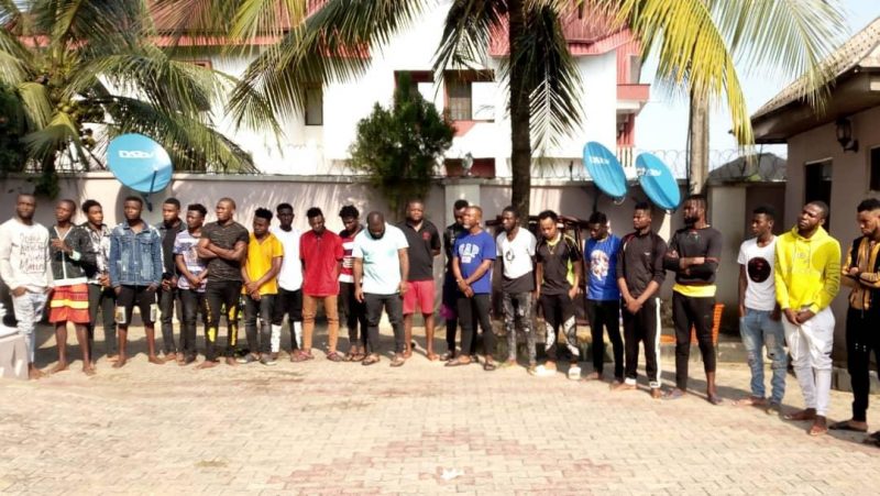 Arrested students of Akwa Ibom Yahoo Academy