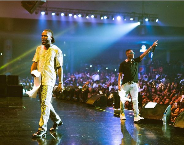 Wizkid performs at Burna Boy’s show