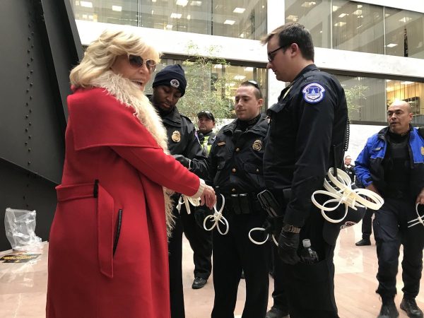 Jane Fonda being arrested by Washington DC cops