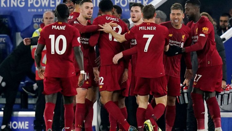 Liverpool team: on course for the Premiership League win this season
