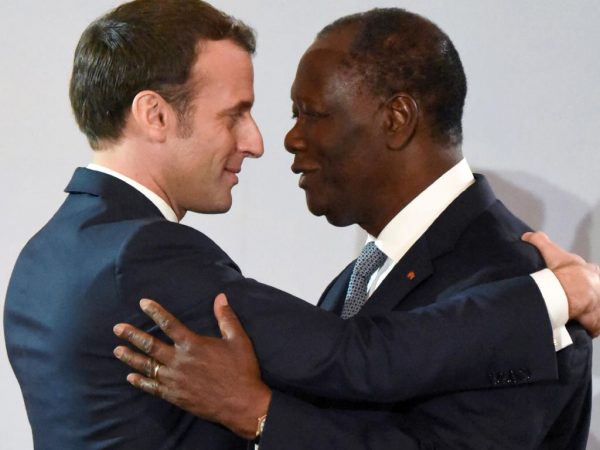Macron and Ivory Coast President Ouattara