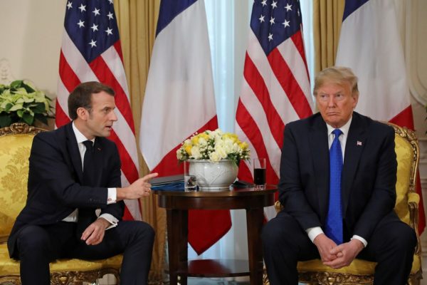 Macron and Trump in testy exchange in London