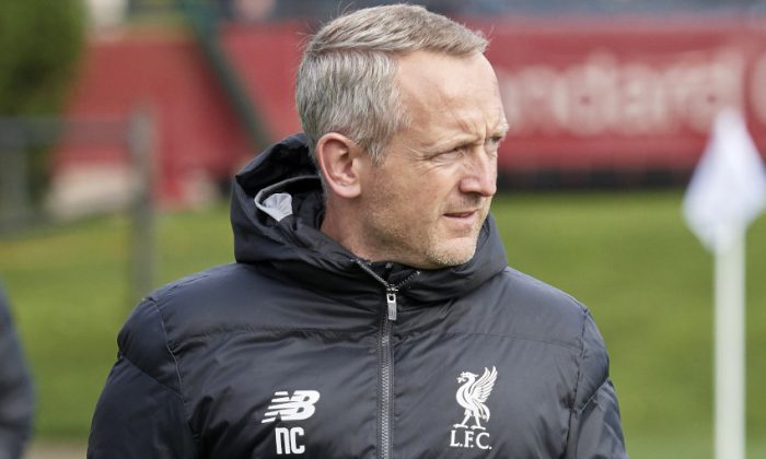 Neil Critchley coach of Liverpool’sa U-23 team in charge today