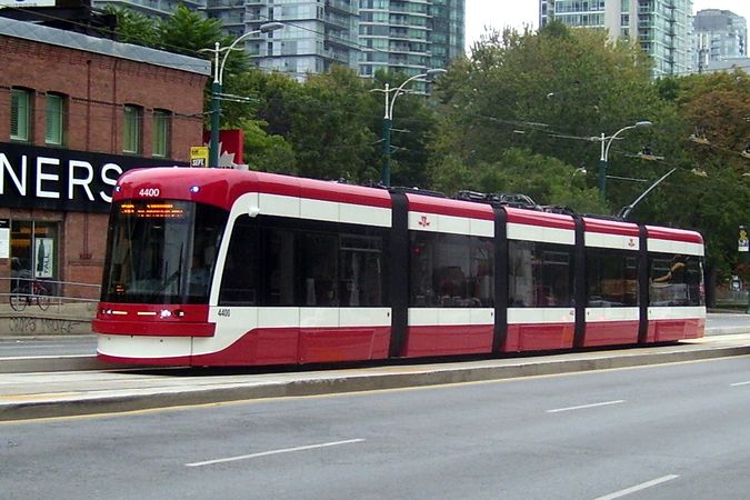 The new Toronto streetcars made by Bombardier