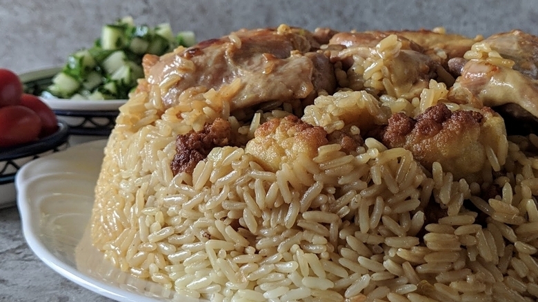 The rice dish with chicken
