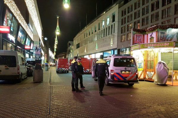 The scene of the attack in The Hague