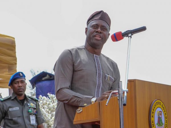 Host governor Seyi Makinde at the launch of Operation Amotekun