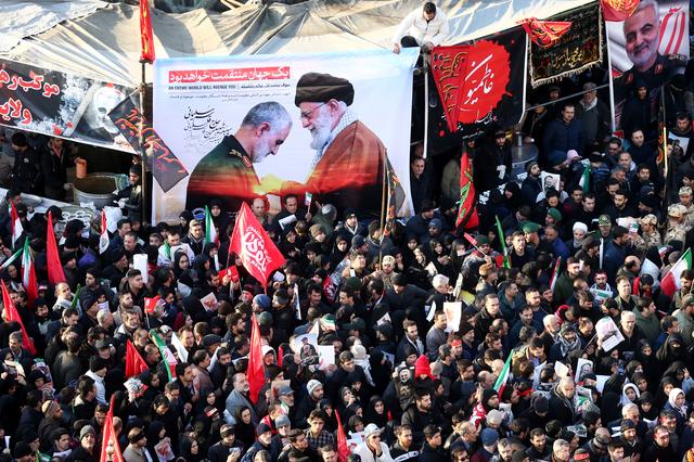 Huge crowd in Tehran for Soleimani funeral