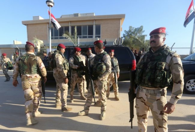 Iraqi soldiers at Al Asad air base