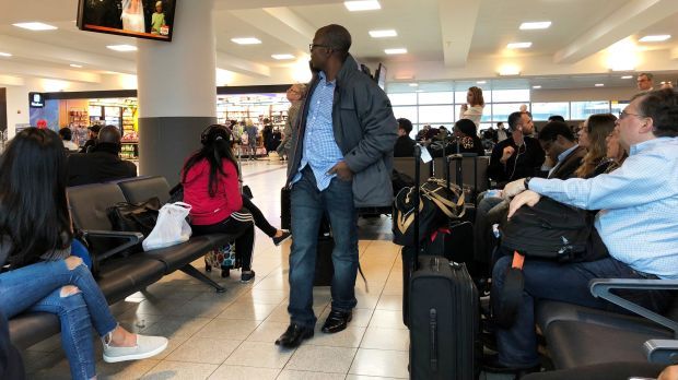 Passengers at the JFK Airport in New York