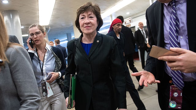Senator Susan Collins: tilts towards calling witnesses during Trump trial