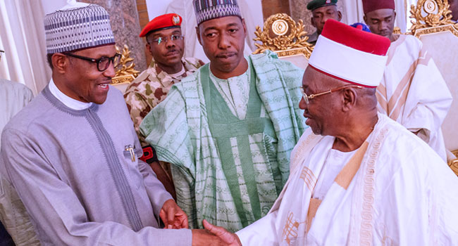 Buhari, Zulum and Shehu of Borno, Abubakar Umar El-Kanemi