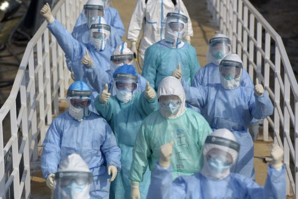 Chinese medics fighting coronavirus