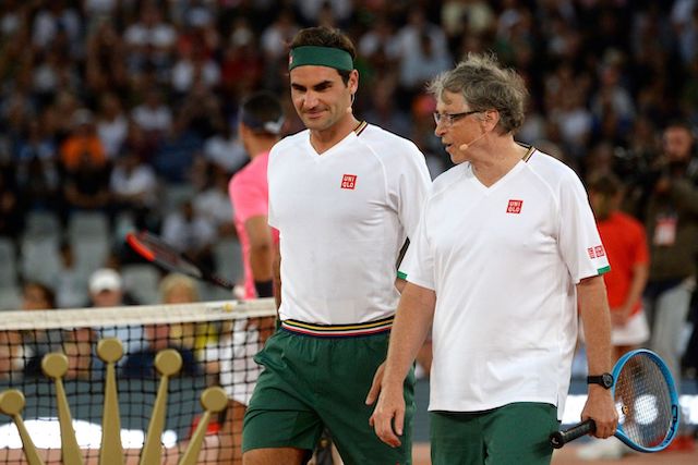 Federer and Bill Gates also team up for the doubles