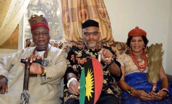 Nnamdi Kanu, middle and his parents when they were alive