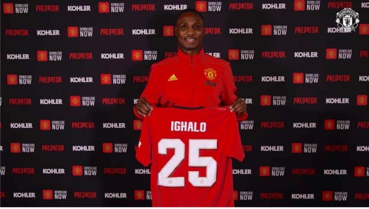Odion Jude Ighalo with Manchester United jersey No. 25