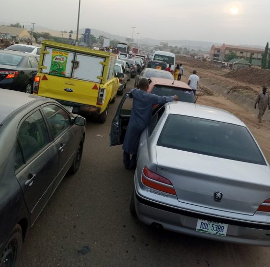 The gridlock caused on Sunday in Abuja by the two cement trucks