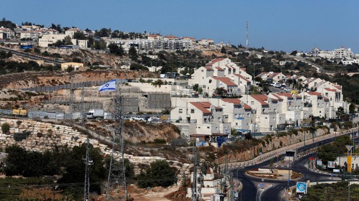 A general view shows the Jewish settlement of Kiryat Arba in Hebron, in the occupied West Bank
