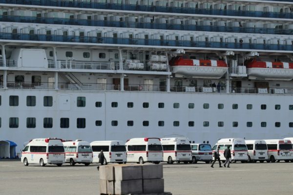 scores of passengers aboard this cruise ship Diamond Princess infected with coronavirus