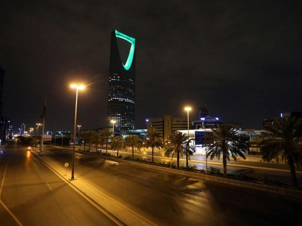 A deserted street in Riyadh Saudi Arabia after the lockdown for coronavirus