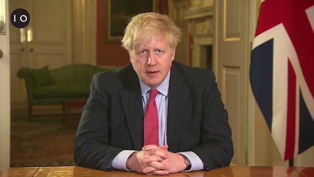 Boris Johnson on Monday night: tightens Britain’s lockdown