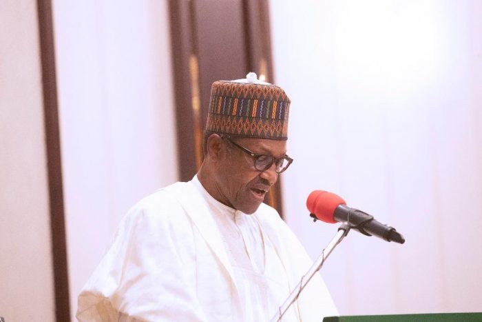 Buhari addresses the dinner