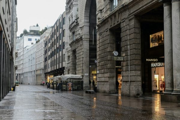 Deserted street of Milan