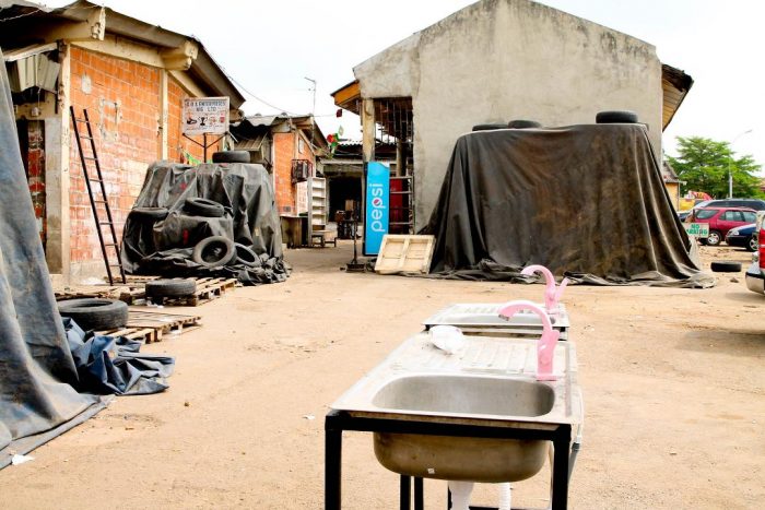 Handwash basins left at Wuse Market