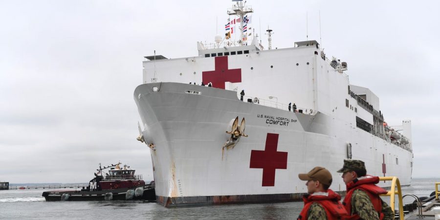 One of the US Navy Hospital ships