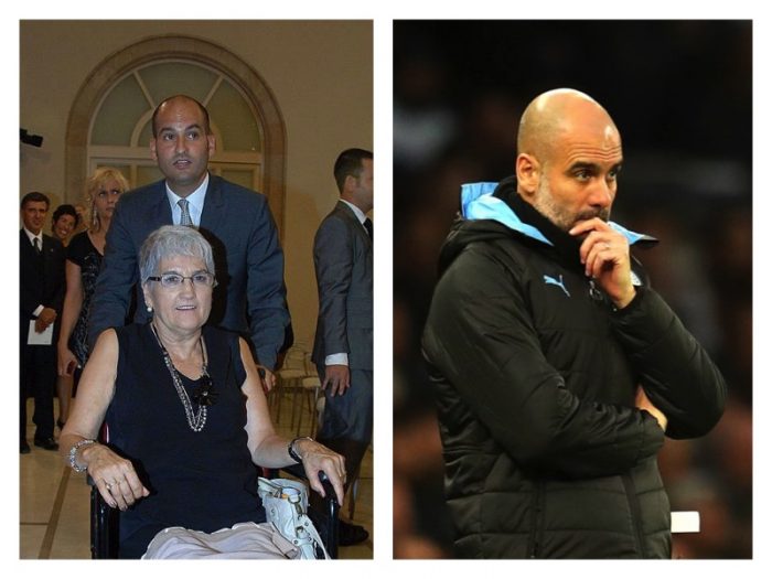 Dolors Sala Carrió and her son Pep Guardiola