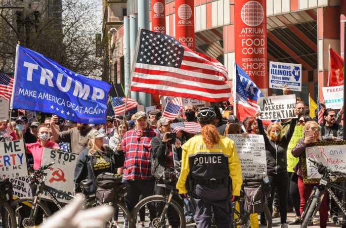 Trump supporters in America in support of MAGA