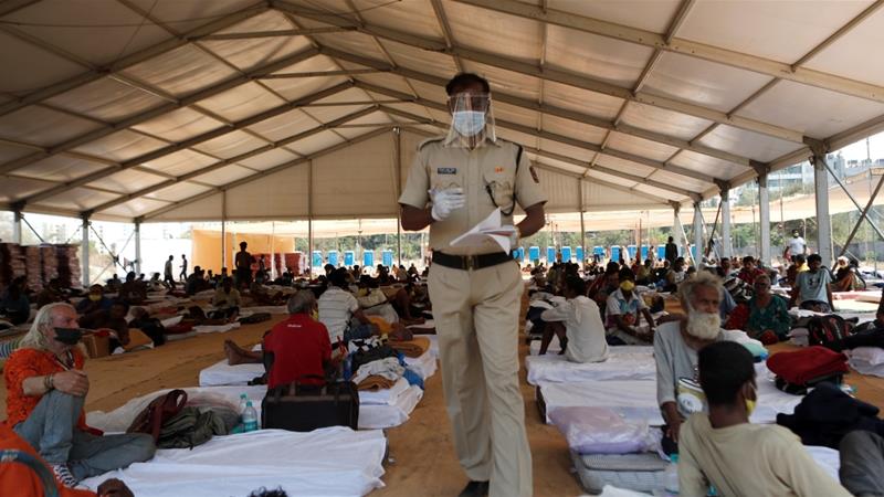 A field ward for coronaviruss patients in India. Sion Hospital in Mumbai said to be congested