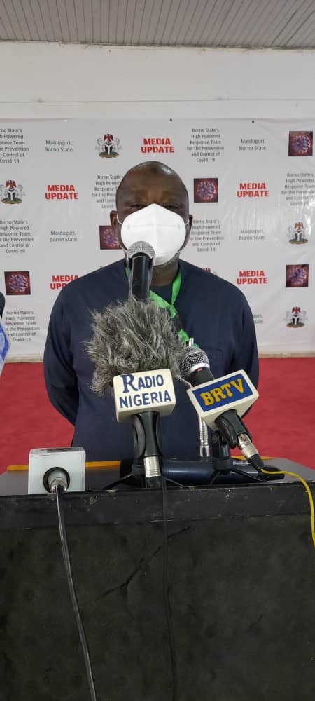 Dr Salisu Kwayabura gives coronavirus briefing in Borno