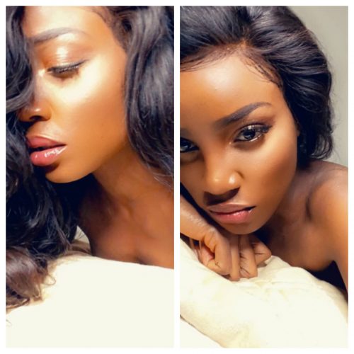 Cropped photos of the raunchy posts on Seyi Shay’s IG account
