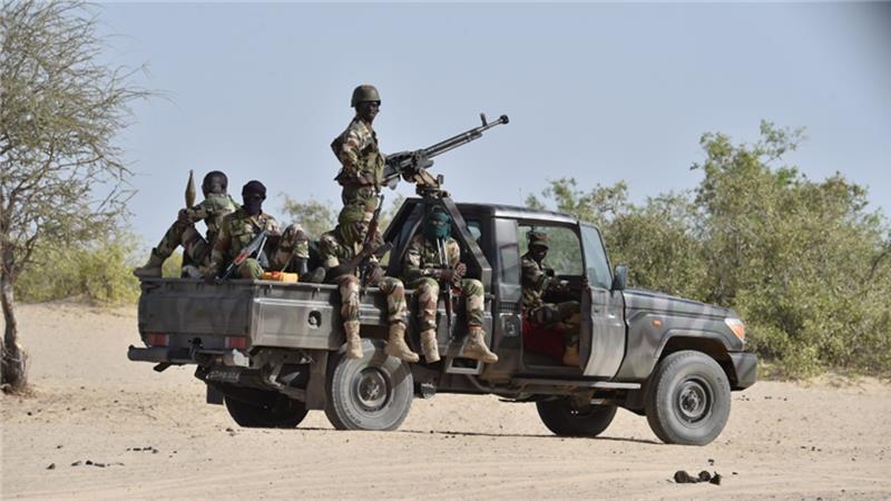 Nigerian soldiers fighting Boko Haram insurgents