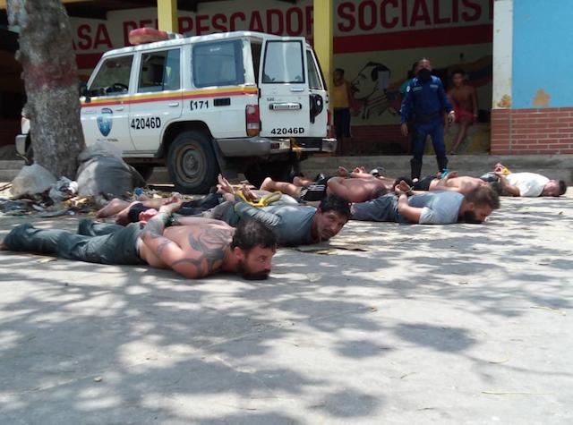 Some of the alleged mercenaries arrested in Venezuela