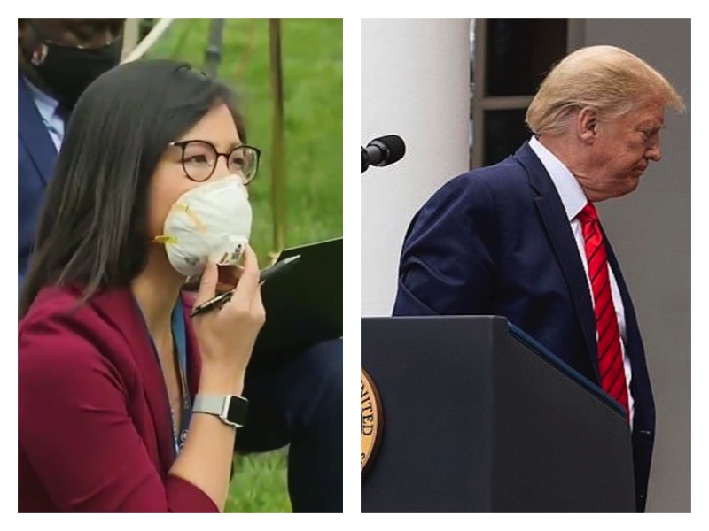Weijia Jiang and Trump on Monday night