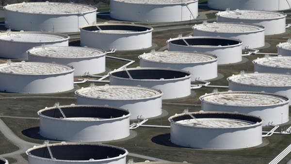 crude oil tanks at Cushing oil hub US