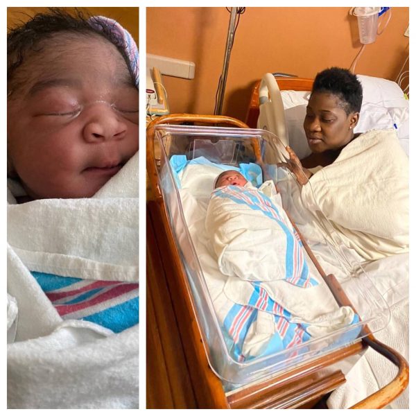 Mercy Johnson and her new baby