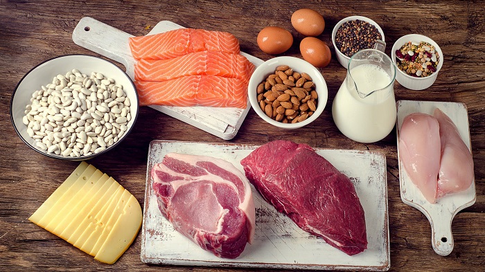 Best Foods High in Protein. Healthy eating and diet concept