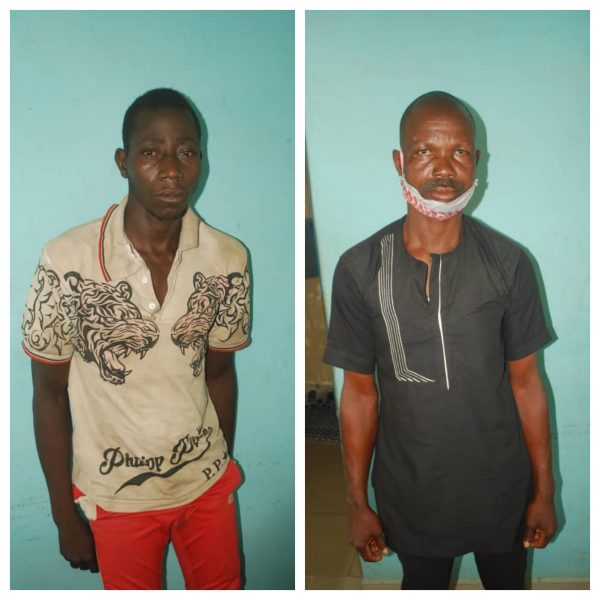 L-R, Ezekiel Yonana and Ayemoba: arrested for rape in Niger