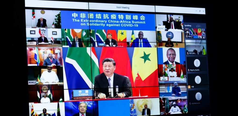 President Buhari, 5th top-bottom right and Chinese leader Xi Jinping, middle