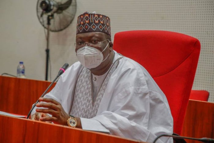 Senate President Ahmad Lawan at the meeting with representatives of the DISCOs