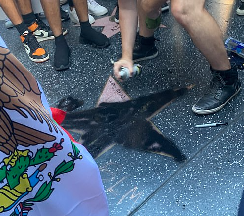 Trump’s star on Hollywood Walk of Fame