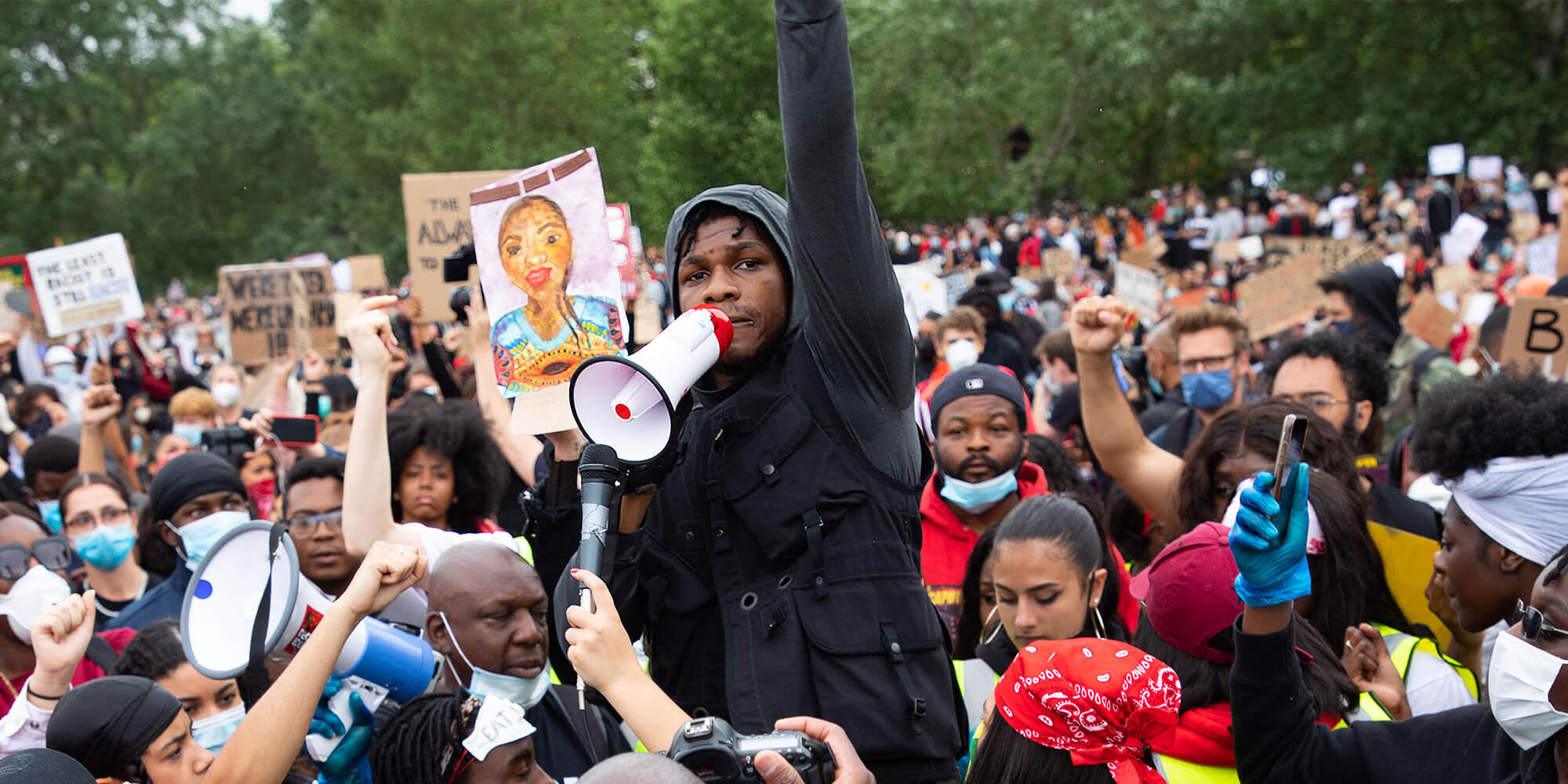 Black Lives Matter demonstration in Hyde Park, London, UK – 03 Jun 2020