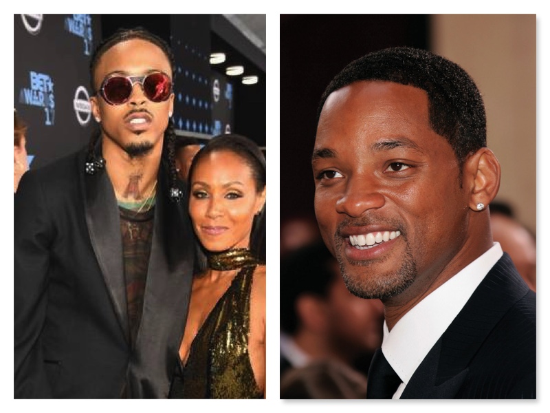 August Alsina, Jada Pinkett Smith and Will Smith