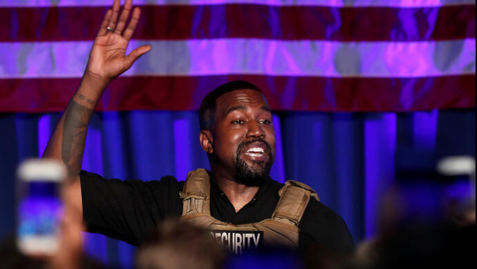 Kanye West wears bulletproof vest to rally