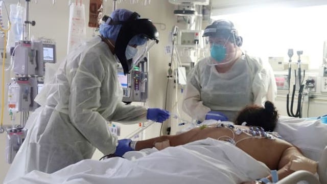 Medical staff at Scripps Mercy Hospital in Chula Vista, California,